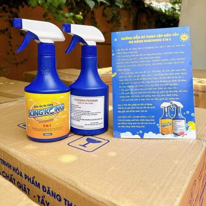 2 chai tẩy đa năng KK 1000ml sạch mốc quần áo đồ gia dụng