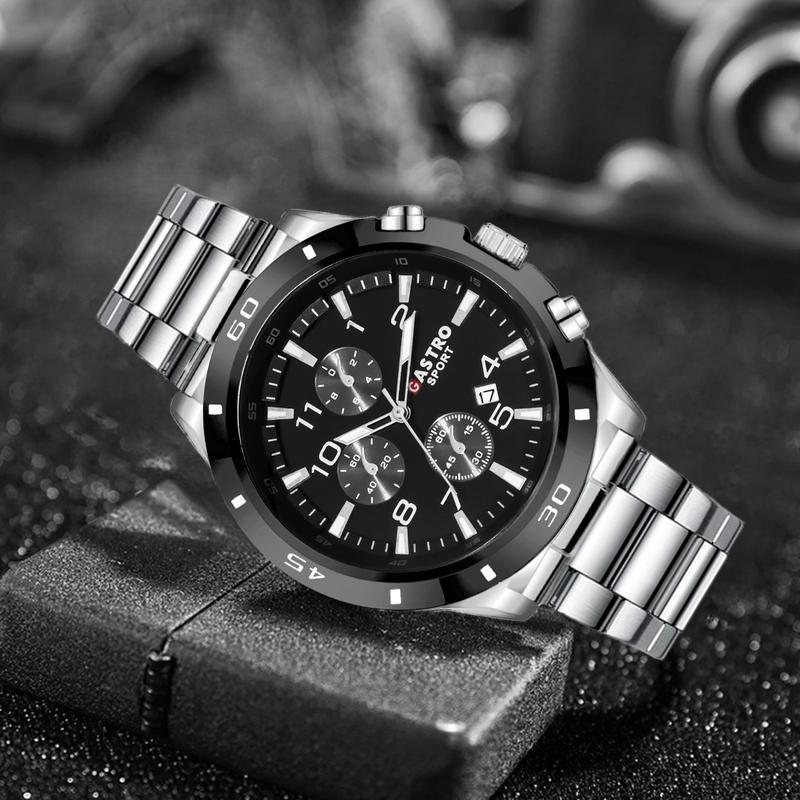 Gastro Jam Tangan Pria 4453 Rantai Stainless Steel Water Resistant 3 ATM 2