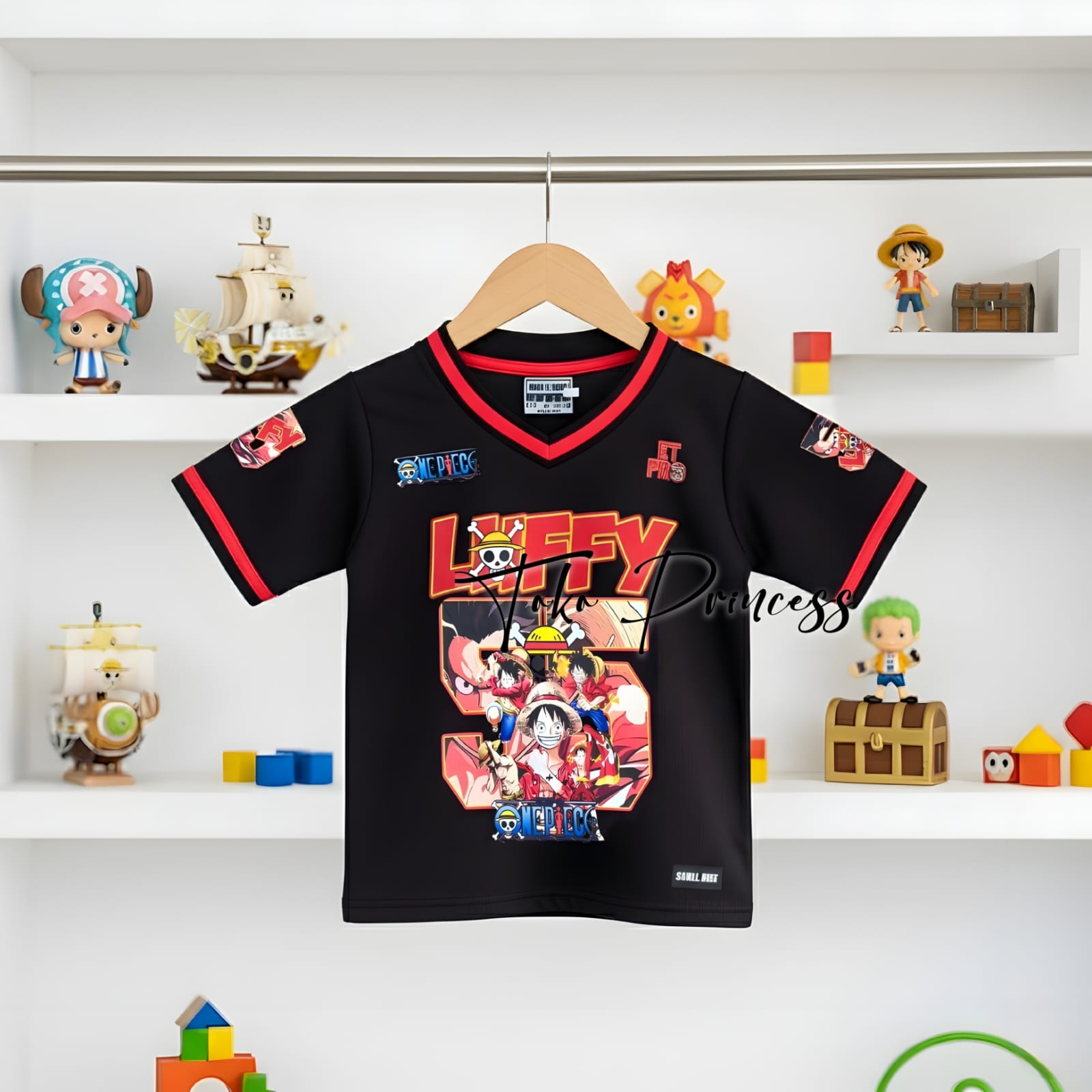 Kaos Jersey Anak One Piece Series Hitam Unisex Usia 3-12 Tahun / Atasan Anak Kekinian Kaos Jersey Anak One Piece Series Hitam Unisex Usia 3-12 Tahun / Atasan Anak Kekinian