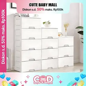【Garansi lima tahun】 Lemari Plastik Loker Plastik  Lemari Pakaian Laci Plastik Kabinet Drawer StorageCabinet