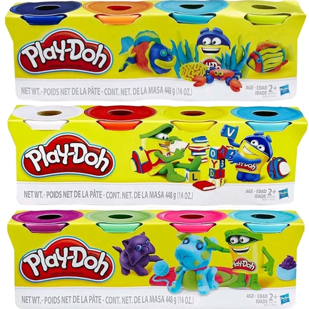PLAY DOH PLAYDOH BASIC COLOR 4 PACK 448GR ORIGINAL HASBRO PLAY-DOH