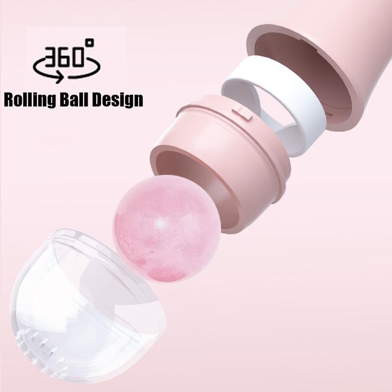 Product Introduction of 2/1Pc Natural Rose Quartz Ice Roller for Facial Skin Care Reusable Washable Face Massage Tools for Summer Home Skin Care Tool 18