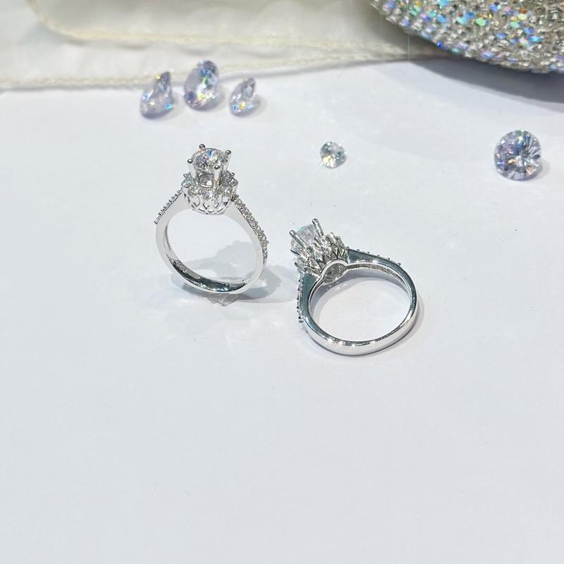 [ Hoàng Phát ] Trang Sức Nhẫn Bạc Ý 925 Cao Cấp Chấu Cao Viền Hoa X.o.à.n Nam Mỹ Xi Kim (N019)