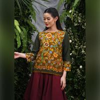 Gambar NONA RARA - Rembulan Encim T4309, Baju kerja batik blouse wanita modern - S dari Nona Rara Batik Kota Administrasi Jakarta Timur 2 Tokopedia