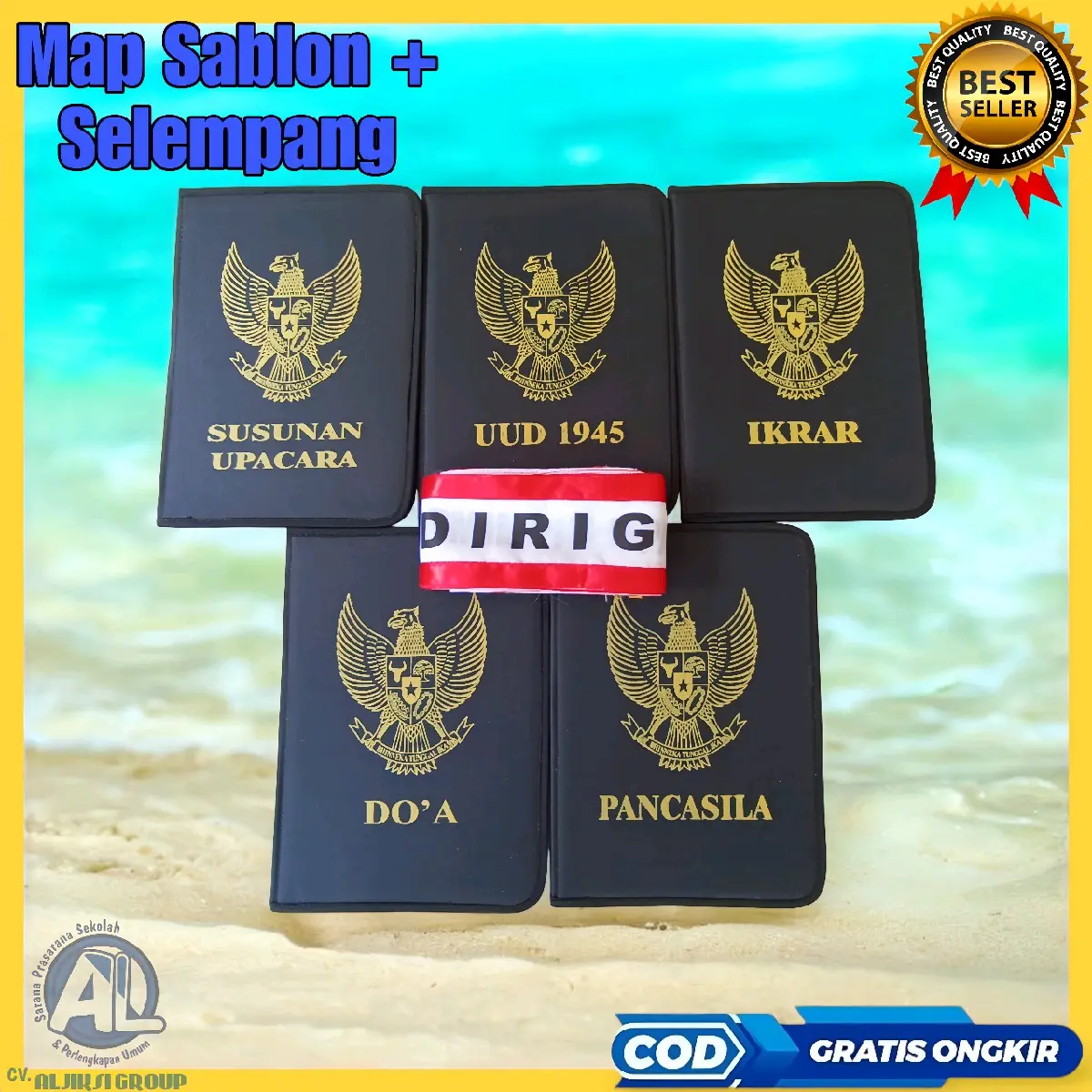 Map Upacara Bendera Sablon dan Selempang Upacara Stationery Kain
