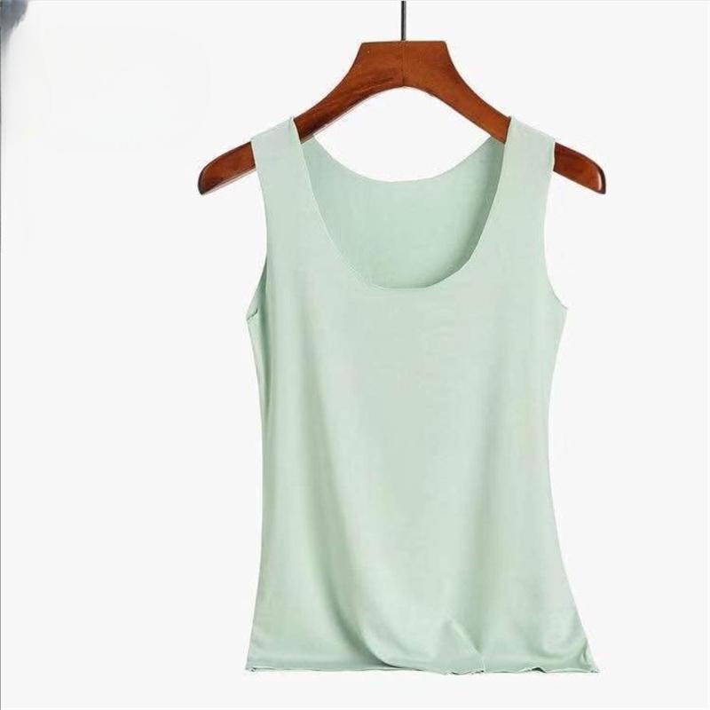 Product Introduction of Women Summer Tight fit No trace Tanks Camis Vest Fashion Casual Sleeveless Ladies Street Tanks Tops Tees Hotsweet Bra B3192 7