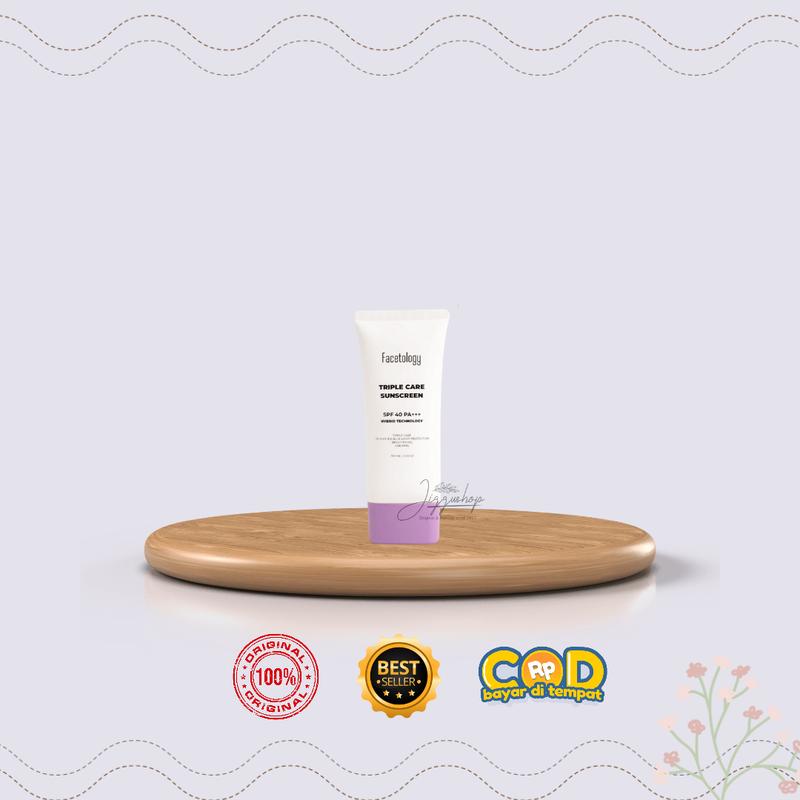 Facetology [NON COMEDOGENIC SUNSCREEN TESTED] BIG SIZE Triple Care Sunscreen SPF 40 PA +++ 100ML 0