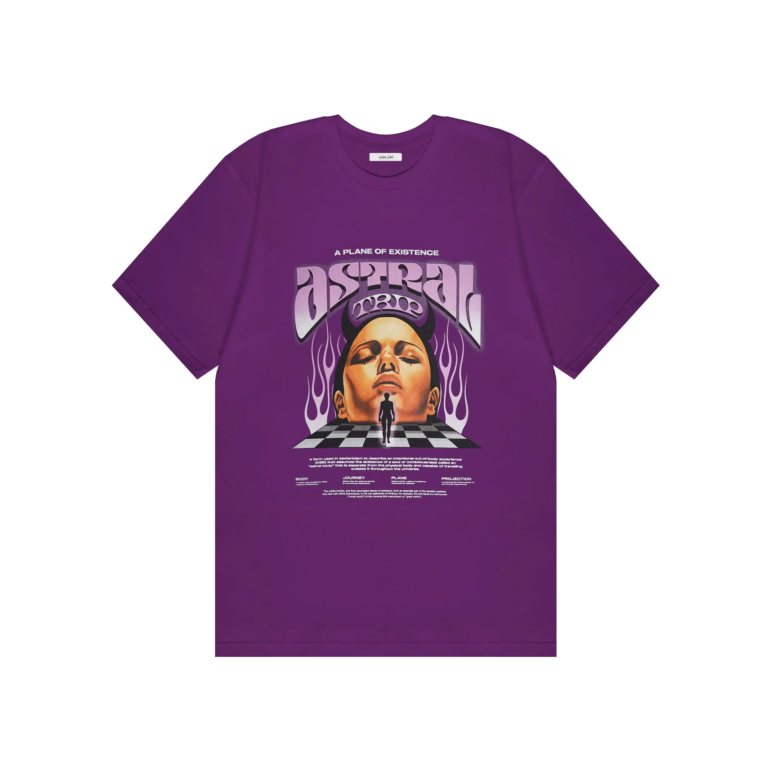 MRJN - Purple T-shirt Astral kaos  distro Pria