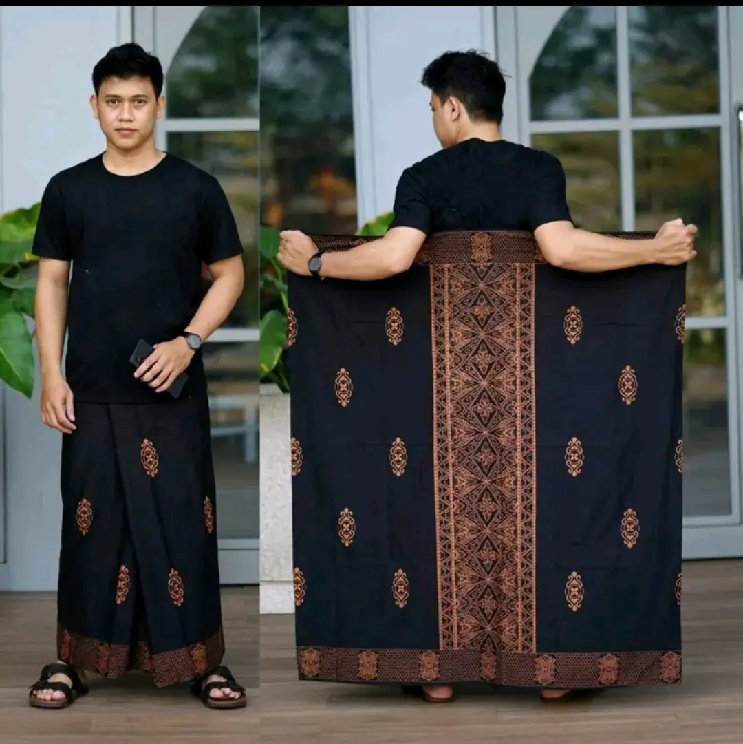 Sarung Batik Dewasa Motif Sarwon Bahan Katun Mikro Tembus ke Serat Kain Adem Nyaman