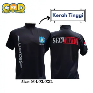 SECURITY JERSEY DRYFIT MOTIF SAMPING KERAH TINGGI - KAOS DALAMAN SATPAM