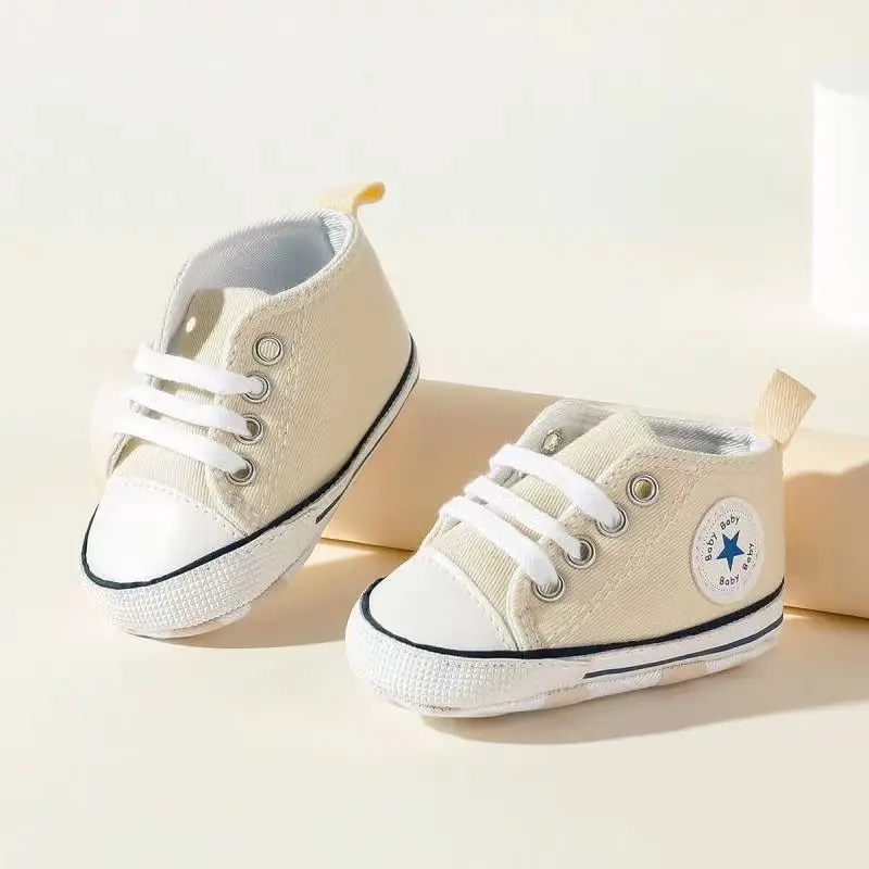 Giày Tập Đi Đầu Tiên, Cho Bé Trai Và Bé Gái Trẻ Sơ Sinh, Chất Liệu Vải Bố Mới, Giày Thể Thao Cho Em Bé Đế Mềm, Chống Trượt, Thích Hợp Cho Trẻ Sơ Sinh Và Trẻ Mới Biết Đi 4