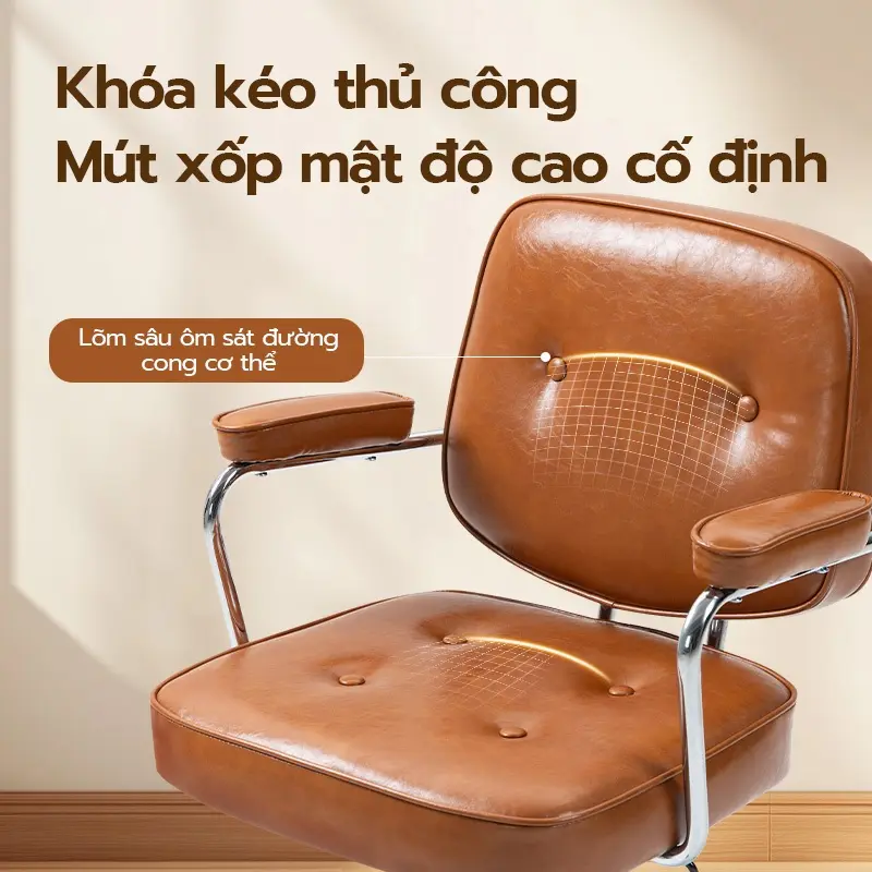 Ghế xoay văn phòng Xpanse 005 Da sáp chống nước chống trầy xước, Đệm ngồi latex êm ái | ghế làm việc |  ghế tựa lưng | BigBuy360 - bigbuy360.vn