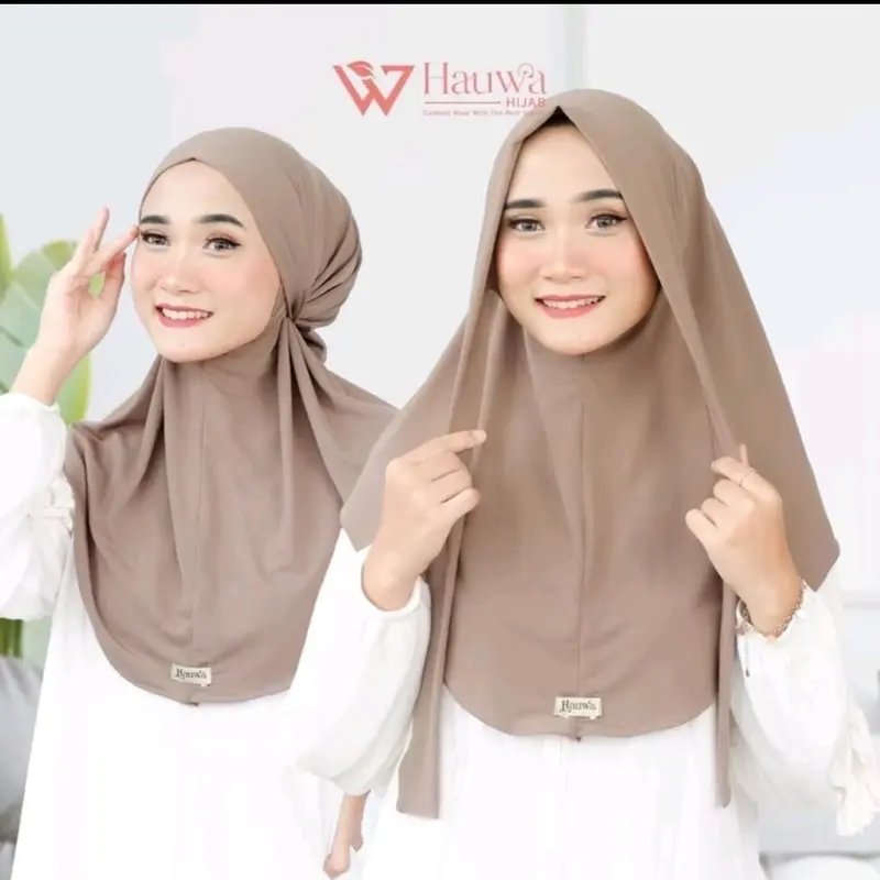 Bergo tali Malaysia/bergo tali malay Jilbab Lembut kerudung inara Nyaman Muslim 0