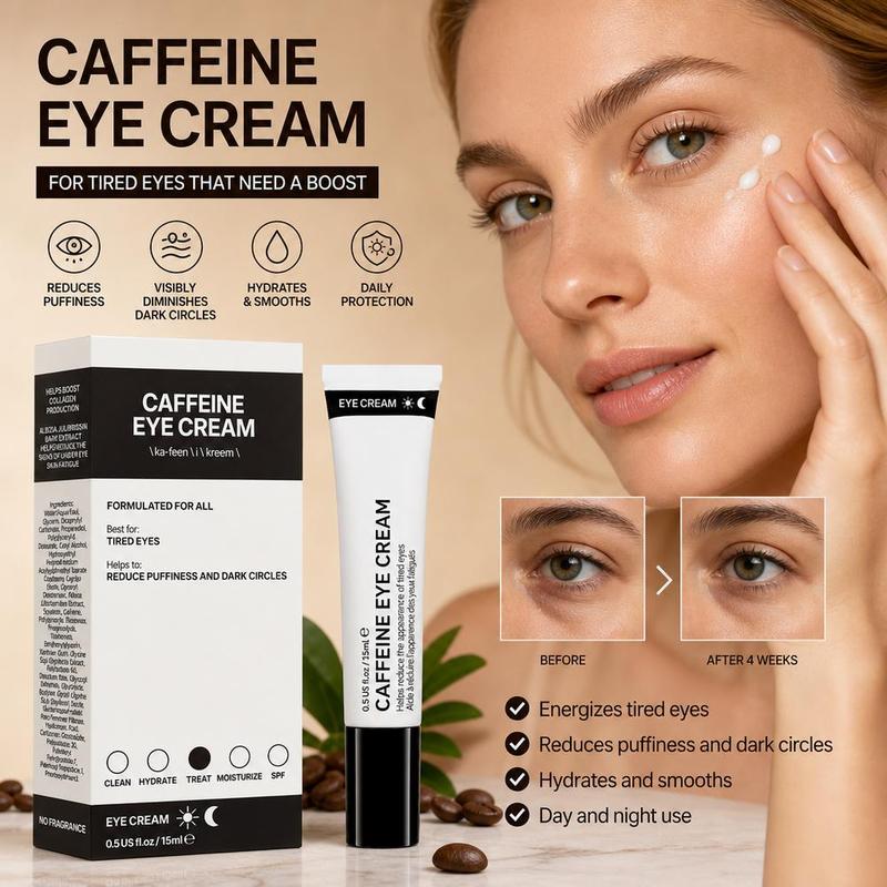 Kem mắt chứa caffeine giúp săn chắc da, cấp ẩm, làm sáng và giảm quầng thâm,…