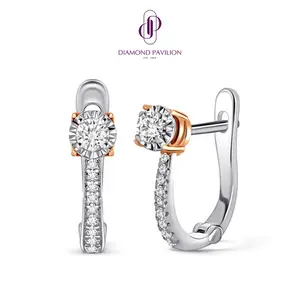 Diamond Pavilion Anting Emas Batu Berlian Ezra Earrings
