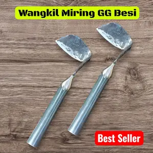 GG PIPA BESI - Wangkil Miring Alat Serbaguna untuk Memotong Rumput dan Membersihkan Taman dengan Gagang Pipa Besi Kuat