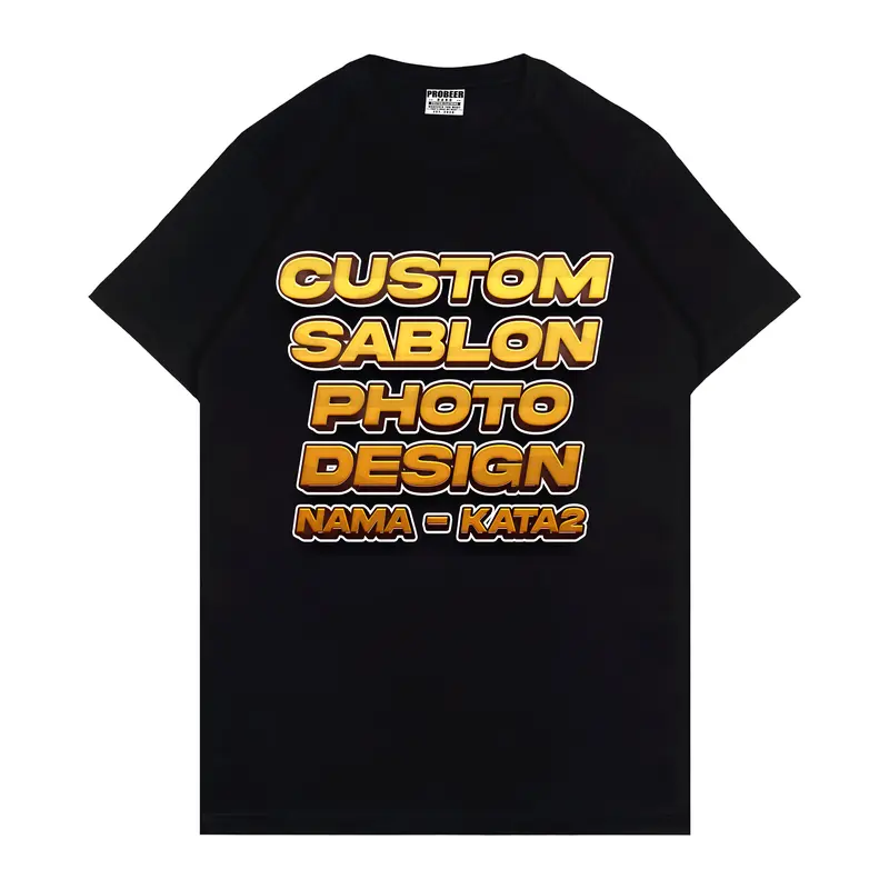 Kaos Custom Sablon Satuan Satu Sisi ( FREE JASA DESIGN ) Cotton Combed 30s - Sablon Dtf 0