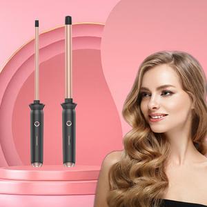 プロ仕様カールアイロン、サイズ：0.35インチ・0.51インチ、セラミックコーティング（トルマリン）、やけど防止デザイン、プロフェッショナルスタイリングツール