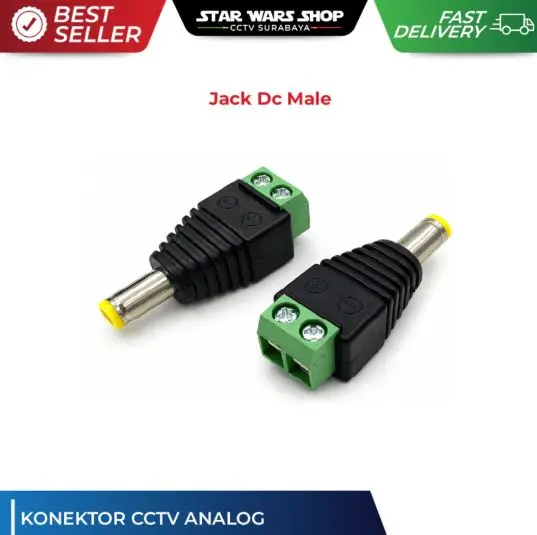 Konektor Kamera CCTV Jack DC Male Star Wars Surabaya