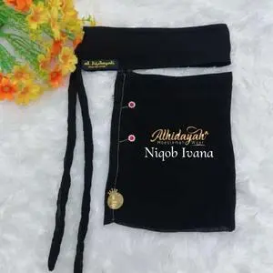 Niqob IVANA | Matt Sifon Silky dan Jettblack | Niqob Niqab Bandana Wolfis Wolvis Terbaru Niqob Yaman
