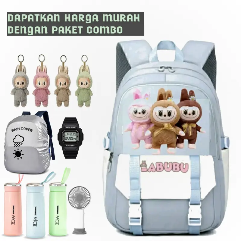 TAS VIRAL Ransel Anak Sekolah Tas Sekolah Anak Karakter Labubu Ransel Sekolah Karakter  Boneka LABUBU Tas Anak Viral Bisa COD Fashion Sd Smp 3