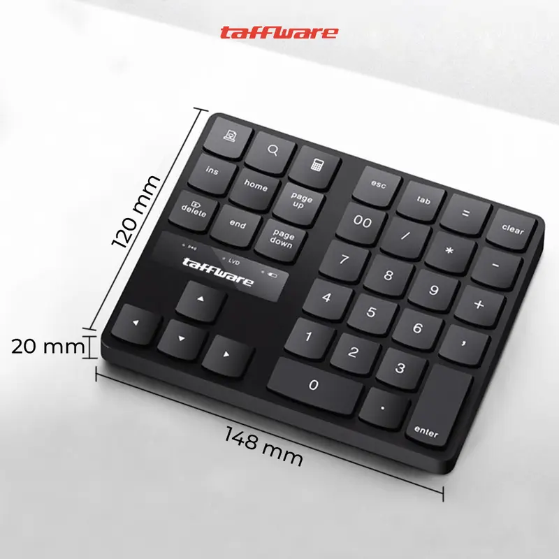Taffware R57 Keyboard Angka USB Wireless Keypad Numerik Multimedia Wireless 2.4GHz 35 Buttons R57 3