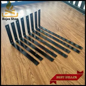Besi bracket siku L penyangga rak ambalan dinding besi siku pangkon rak dinding panjang 25cm-40cm