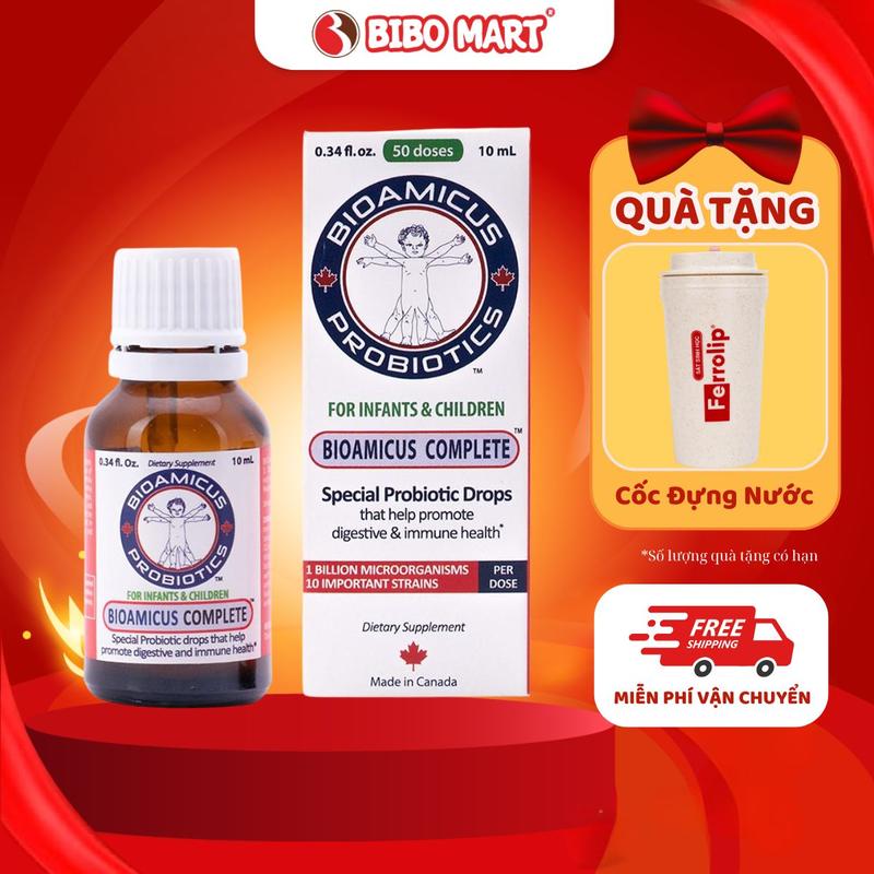 Men Vi Sinh 10 Chủng BioAmicus Complete 10ml Bổ Sung Lợi Khuẩn Duy Trì Hệ Miễn Dịch Cho Trẻ - Bibo Mart