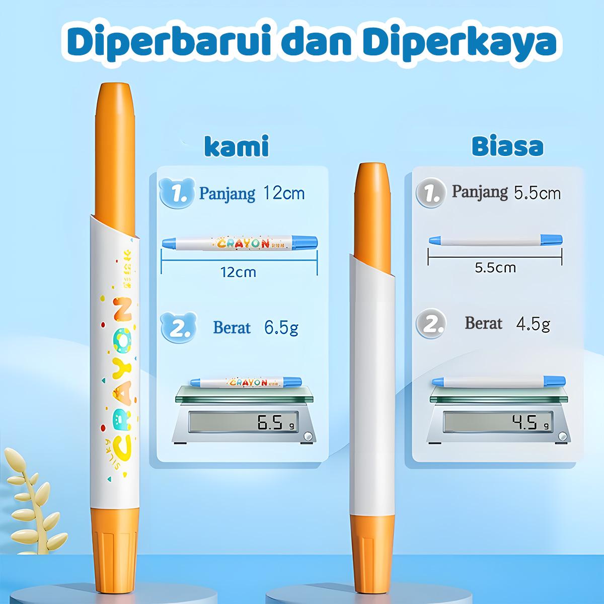 Halo Krayon Putar Washable 48 Warna Non Toxic Aman untuk Anak-anak Gagang Segitiga Mudah Digenggam Tidak Meninggalkan Noda di Tangan Halo Krayon Putar Washable 48 Warna Non Toxic Aman untuk Anak-anak Gagang Segitiga Mudah Digenggam Tidak Meninggalkan Noda di Tangan