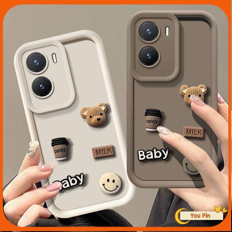 Ốp Lưng Áp dụng đối với: Vivo Y17S, Y27, Y36, Y16, Y02T, Y02A, Y15S, Y15A, Y22, Y22S, V27, V27 Pro, V29, 25 E, Y35, Y21, Y33S, Y33T, Y21A, Y21T, Y21S 4G, 5G, 3D, Thiết Kế Hình Gấu Hoạt Hình Sáng Tạo Thời Trang Tự Làm, Ốp Điện Thoại Thủ Công