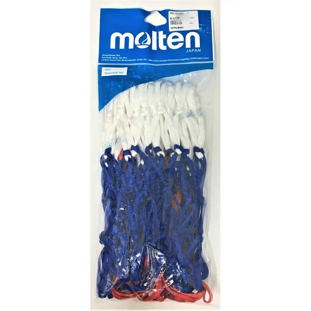 Molten MTN-BNW, MTN-BNC Basketball Net (Tricolor Or White) (Pack of 2 pcs)