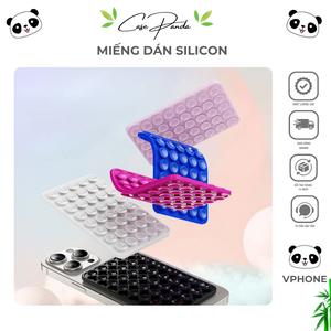 Miếng Dán Điện Thoại Silicon Hai Mặt 32 Giác Hút Cố Định Chống Trơn Trượt Mọi Địa Hình