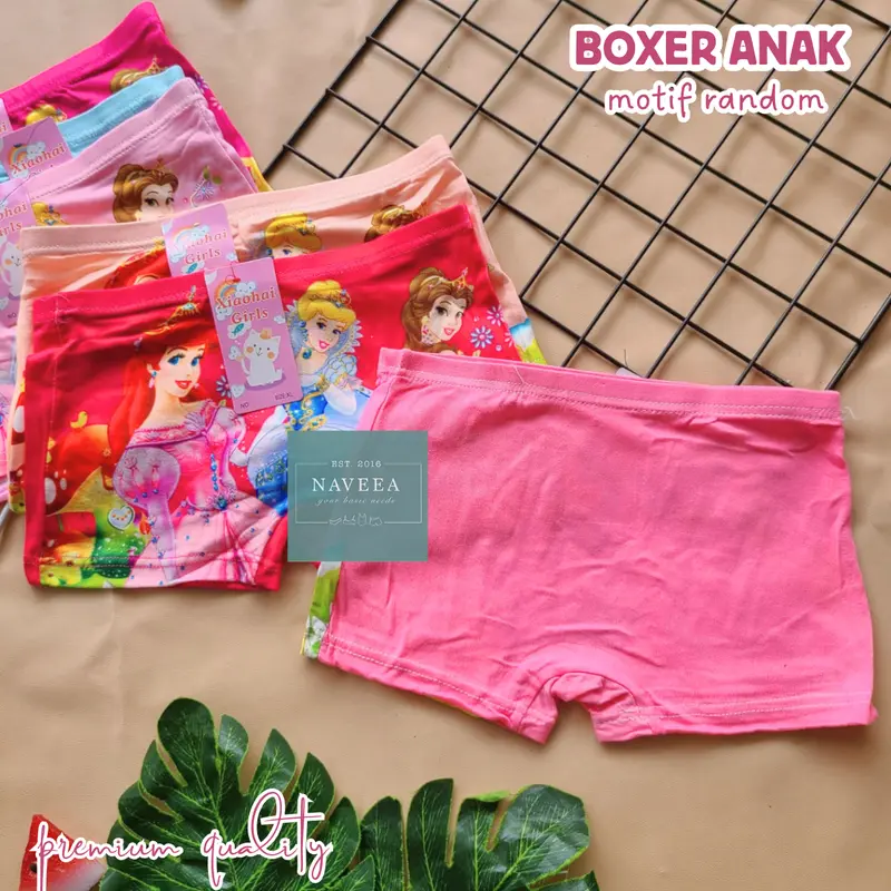 12pcs Cd Celana Dalam Boxer Anak Perempuan Motif Campur Lusinan Murah - NVA0668 4