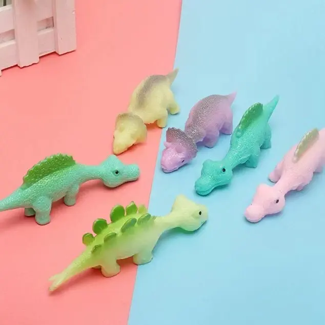 Slingshot Dinosaur Fun Toy Finger Dart Launching Little Dinosaur Decompression Softrubber 7