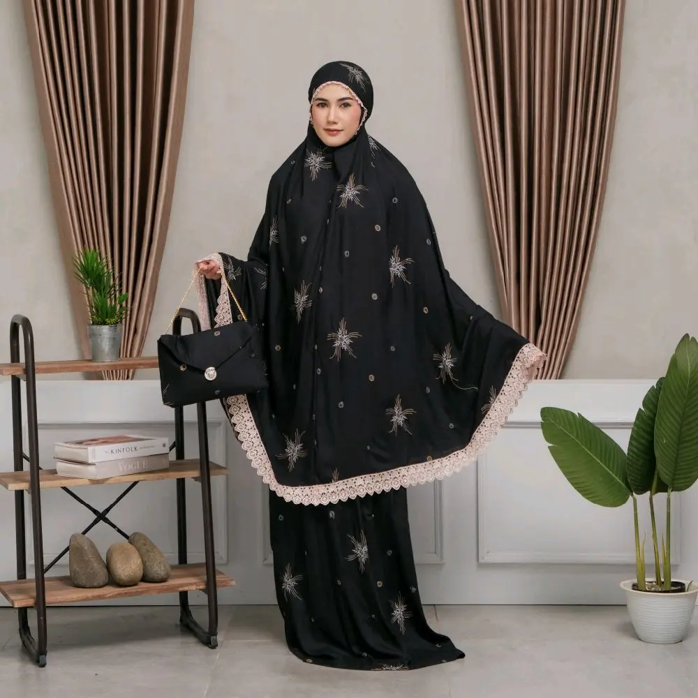 MUKENA DEWASA KATUN RAYON BORDIR BUNGA ZENITH EKSLUSIVE KUALITAS PREMIUM HARGA TERJANGKAU