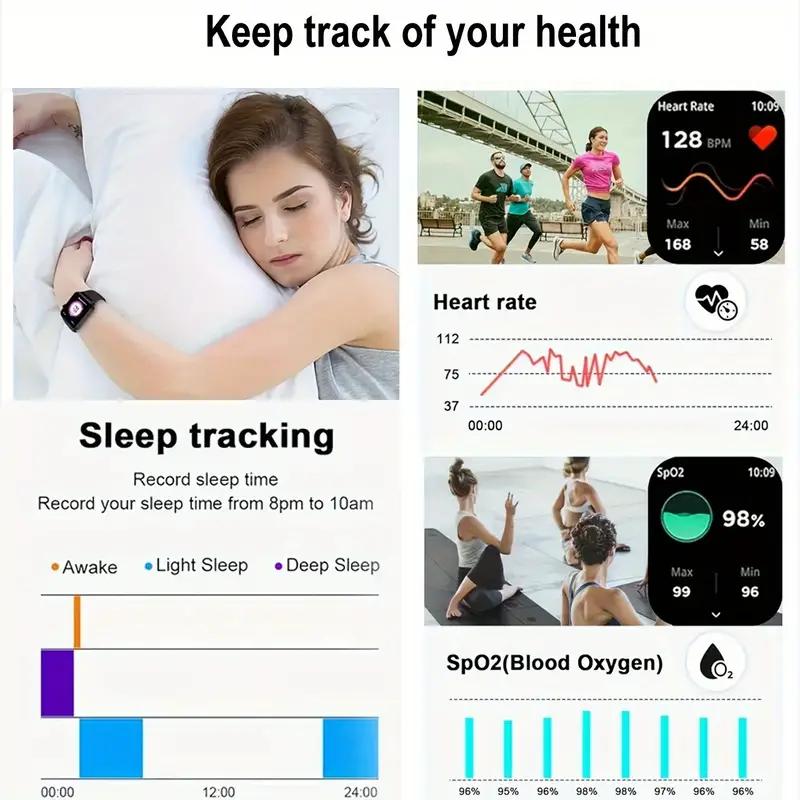 (BISA COD)Jam tangan smartwatch pria cewek,X8, 2.01”smartwatch android ios,parlent active smartwatch,Sport Tahan Air Bluetooth Smart Watch Pelacak Kebugaran Gelang Pedometer Heart Rate 3