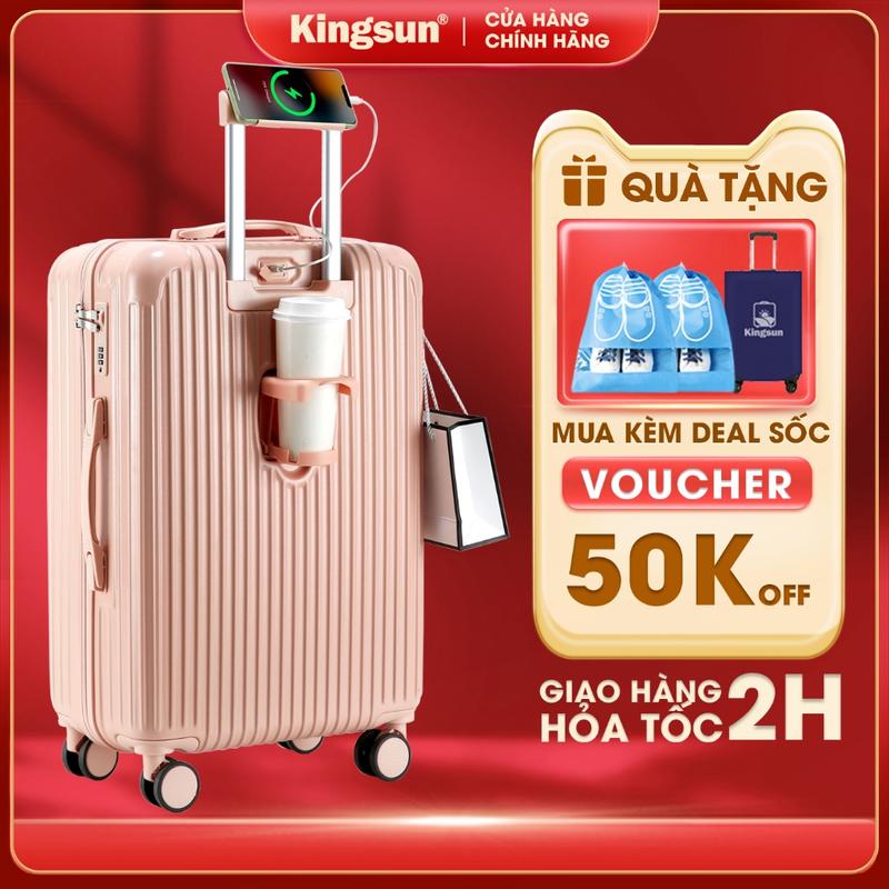suitcase Vali du lịch Kingsun vali kéo Cao Cấp T08/T01/155 Size20/24/28inch Bảo hành 5 năm
