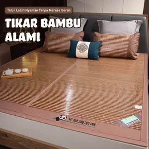 IDOHOUSE Tikar Bambu Lipat 180x200 160x200 120x200 Dekorasi Kamar & Cocok Untuk Acara Bahan Bambu Alami (X2A3/X2B3/X2C3)