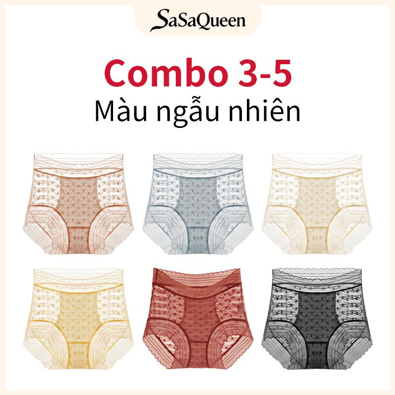SasaQueen Quần Lót Ren Lưới Không Khí, Dành Cho Nữ, Thiết Kế Jacquard 3D Không Đường May Gợi Cảm, Nâng Mông, Chất Liệu Lụa, 2263