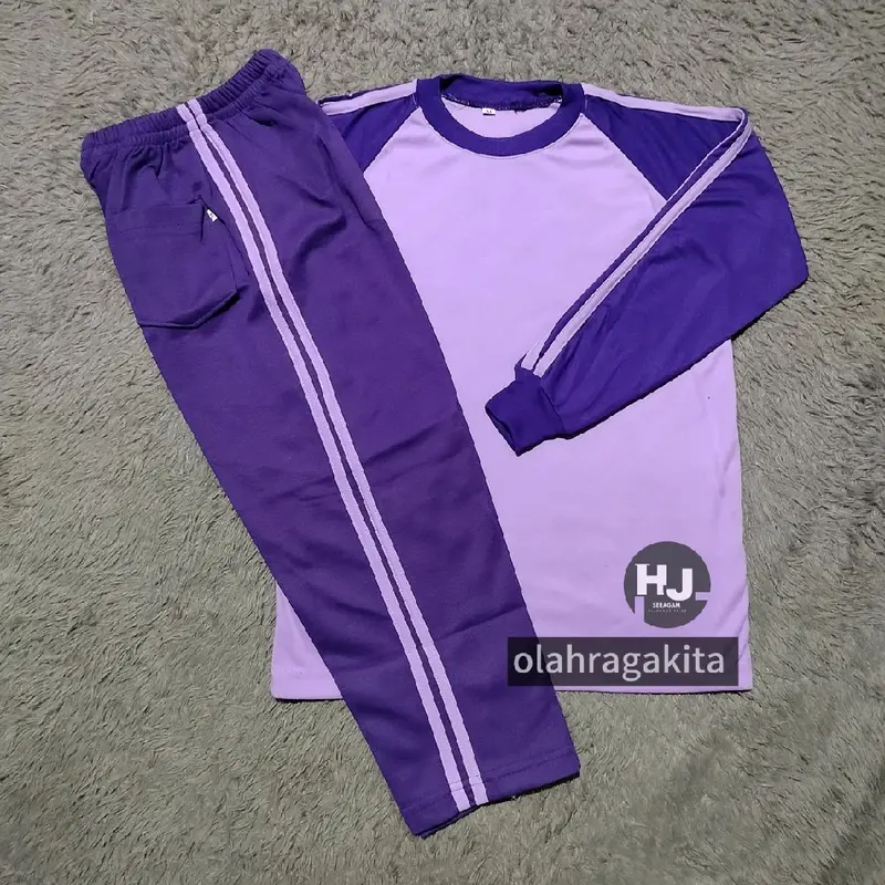 setelan baju olahraga anak sekolah SD tangan panjang 1 8