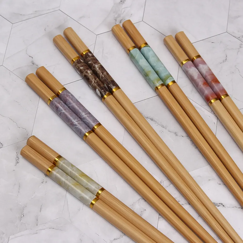 5Pairs Bamboo Gift Sushi Rice Kitchen Supplies Dinnerware Set Tableware Chopsticks