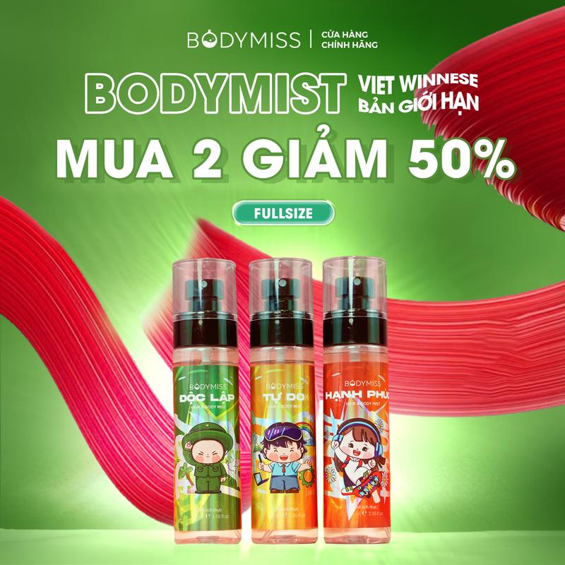 [MUA 2 GIẢM 50% - VIET WINNESE] Body Mist Tự Hào Nam Nữ Chính Hãng Lưu Hương Thơm Lâu BODYMISS, Body Mist Cho Nam Học Sinh Sinh Viên Hương Nước Hoa Dark Night Perfume Cosmetic Fragrance Hair Mist