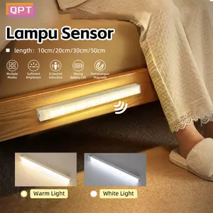 QPT Mall Lampu Sensor Gerak Magnetic Motion Sensor Lampu Stick Panjang LED/Lampu tidur LED tombol multifungsi / lampu belajar lampu lemari portable