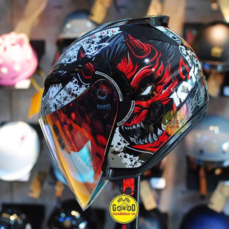 Mũ bảo hiểm 3/4 KLT tem KYT SAMURAI 2 Kính tiện lợi