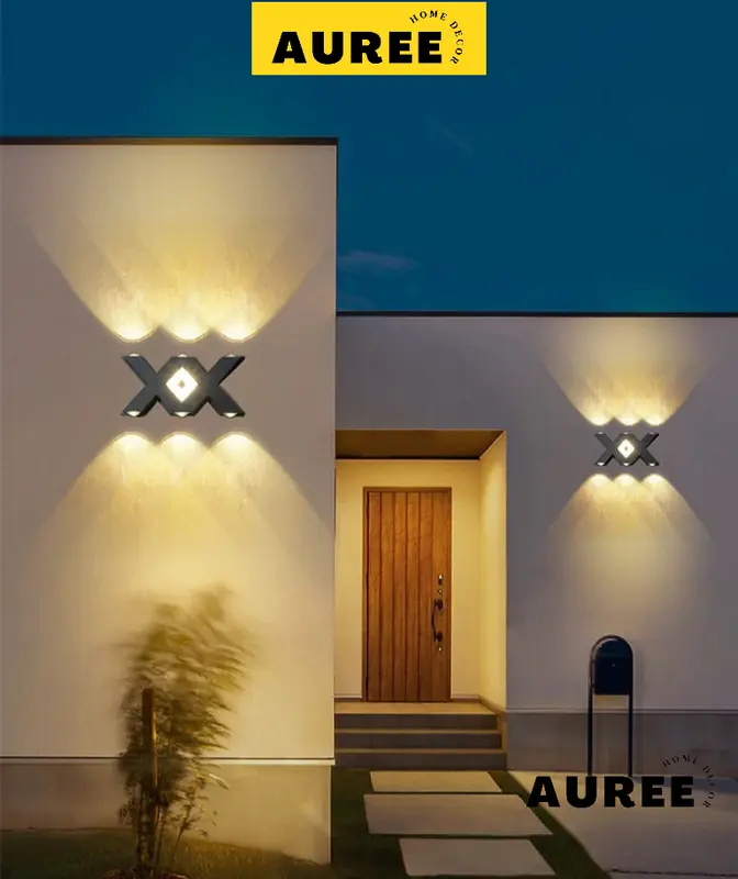AUREE - Lampu Dinding Outdoor Anti Air Modern Minimalis Lampu Dinding Teras Lampu Taman 8