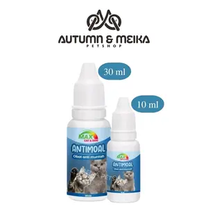 MAX ANTIMOAL / Obat Anti Muntah,perut kembung Untuk Kucing Dan Anjing 10ml / 30ml