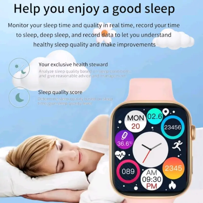 TERMURAH Jam Tangan Android Layar Sentuh Anti Air Smartwatch Pria Wanita Elegan Mewah Keren Kesehatan 4