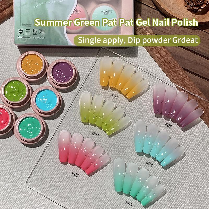  Sơn móng tay Gel vẽ màu xanh lá cây mùa hè độ bão hòa cao gel vẽ Gradient không rửa cần đèn UV để khô 2025 mới có sẵn 
