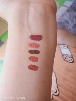 Product Review of 5pcs/set Long Lasting Matte Nude Brown Red Velvet Matte Lip Gloss Waterproof Nonstick Cup Liquid Lipstick Korean Makeup Cosmetic Lipstik Bibir Kosmetik Lipcream from L**y R**i ** 3