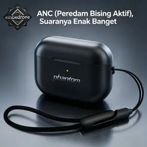 EMBEDRONE Earphone best seller 2026 punya penerjemah otomatis, interaksi suara AI, standar IPX7, masa pakai baterai panjang anti bising.
